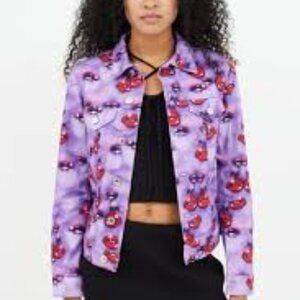 Marc Jacobs HEAVEN faces printed twill trucker jacket